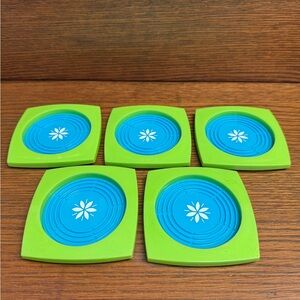 MCM 60’s or 70’s Lucite Drink Coasters Set of Five